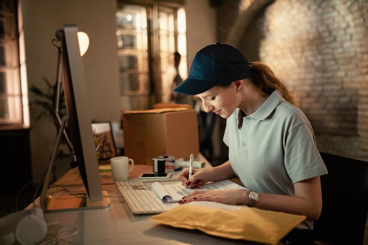 How do i set up and register a courier business?