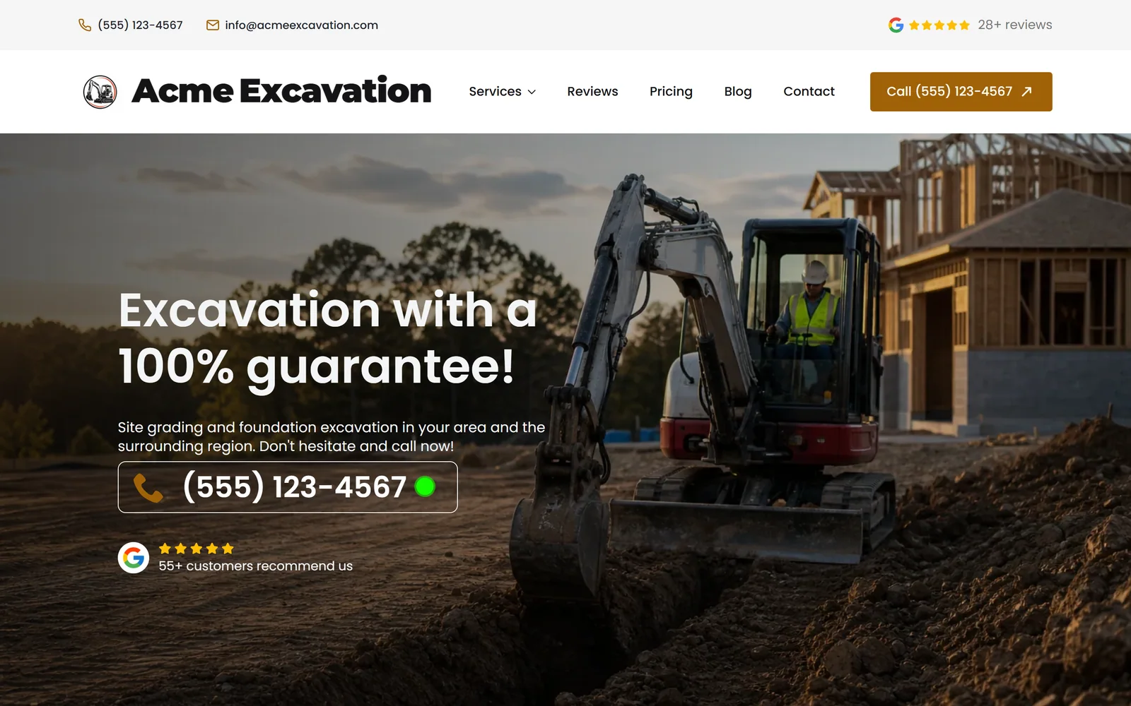 Homepage — a real page from a site we build